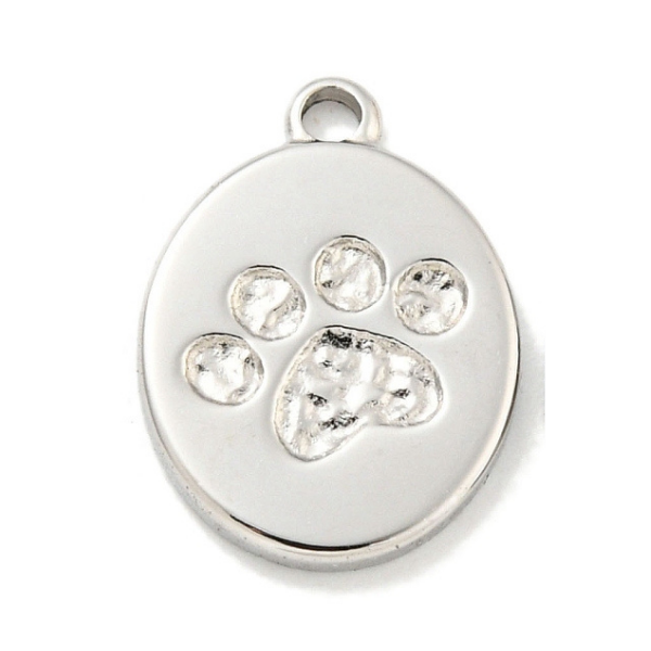 Paw Print Silver