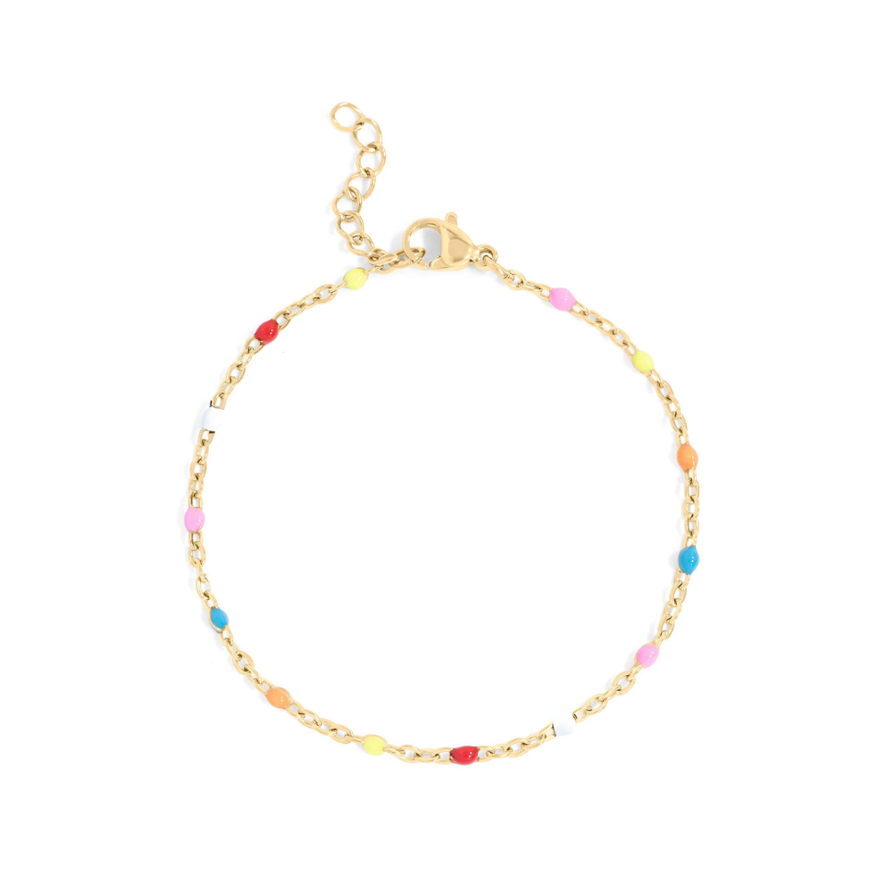 Gold Enamel Bracelet