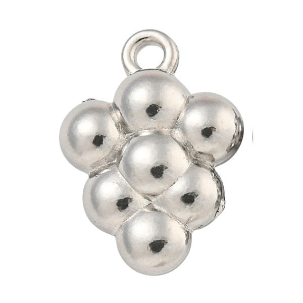 Grapes Silver 14x10mm