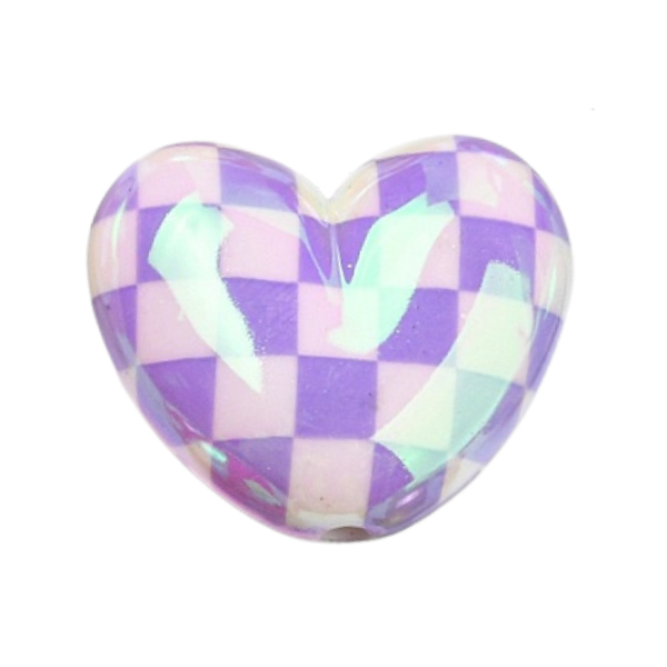 Heart Purple 25x21mm