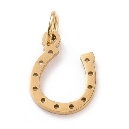Horseshoe Gold 15x13mm
