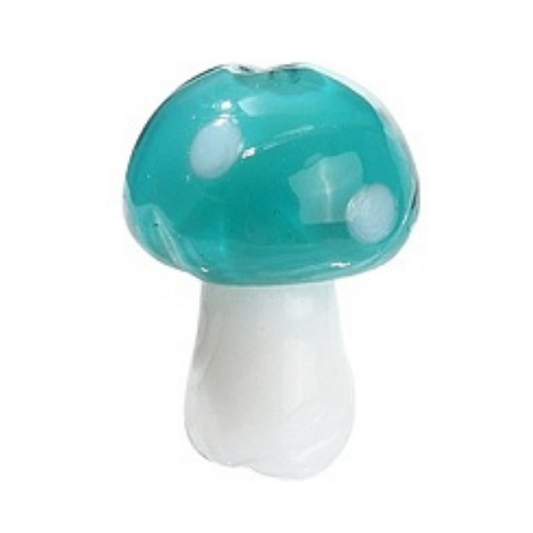 Teal Mushroom 12x14mm