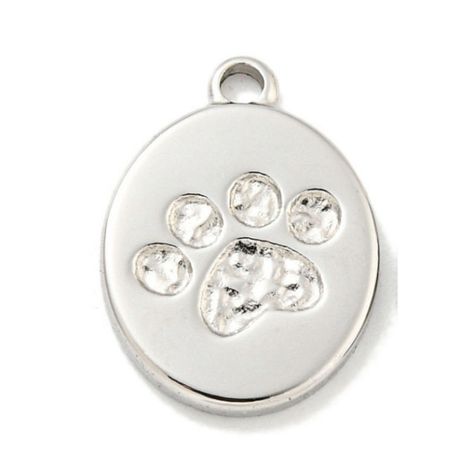 Paw Print Silver
