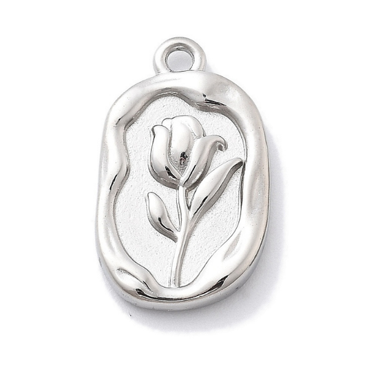 Floral Disc Silver