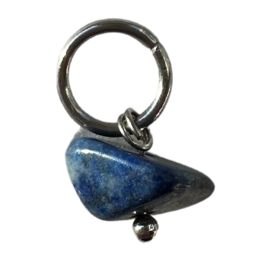 Blue Stone Silver ~5mmx10mm