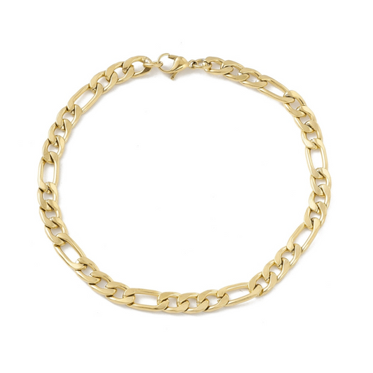 Gold Tri-Link Anklet