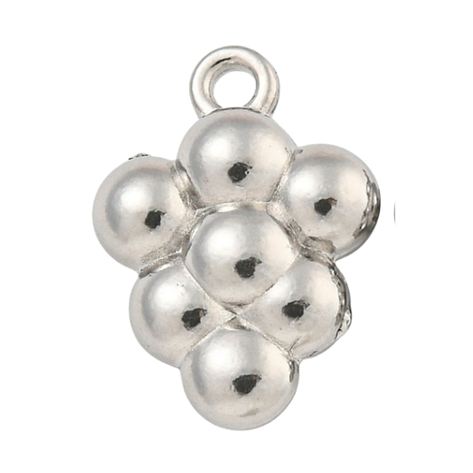 Grapes Silver 14x10mm