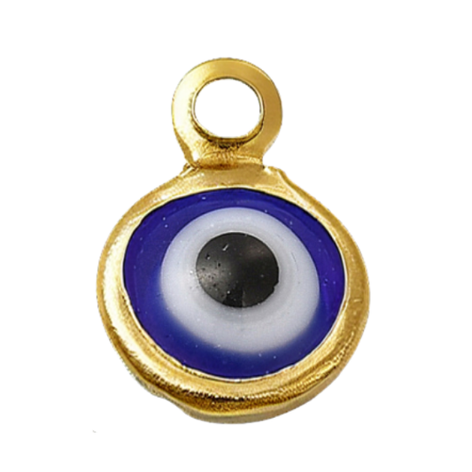 Mini Evil Eye Gold 9x6mm