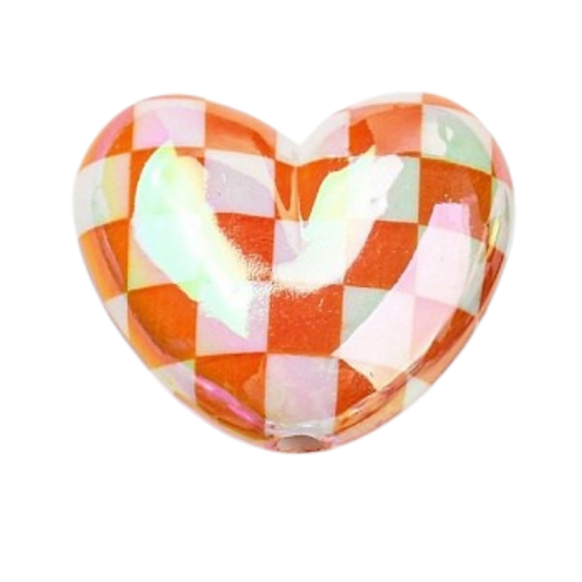Heart Orange 25x21mm