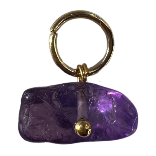Purple Stone Gold ~5mmx10mm