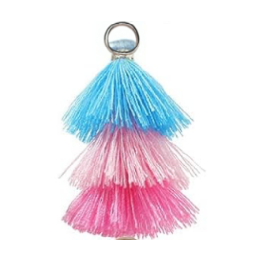 Cotton Candy Tassel Silver