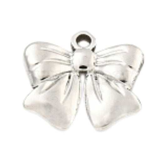 Bow Silver 13x14mm