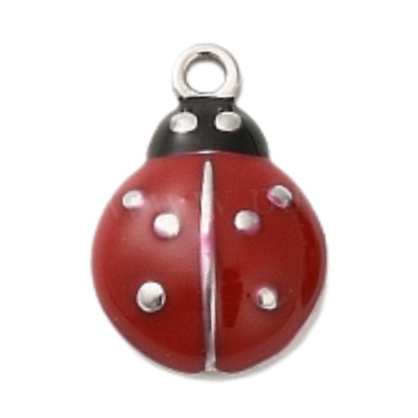 Ladybug Silver 12x8mm