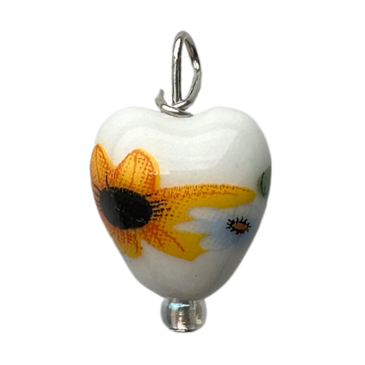 Sunflower Silver 13x12mm